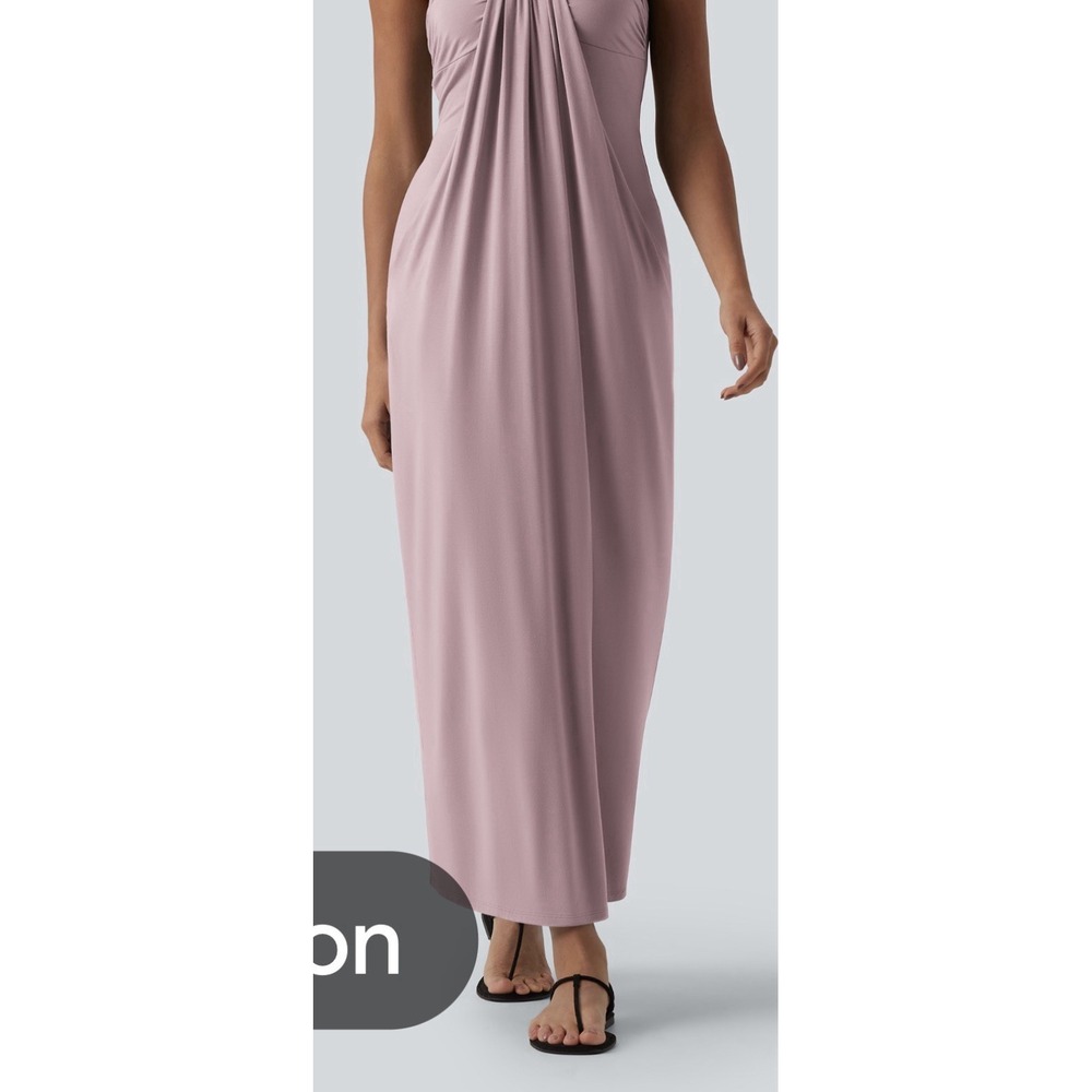 Women's Size large Halara Dusty PINK strapless Dress